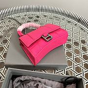 Balenciaga Hourglass Mini Handbag Crocodile In Pink 14x11.5x4.5 cm - 4