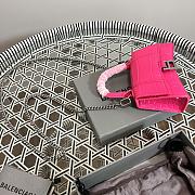 Balenciaga Hourglass Mini Handbag Crocodile In Pink 14x11.5x4.5 cm - 3