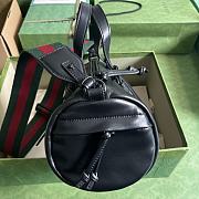 GUCCI Small Duffle Bag With Tonal Double G Black 28.5 x 16 x 16cm - 3
