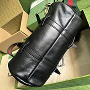 GUCCI Small Duffle Bag With Tonal Double G Black 28.5 x 16 x 16cm - 4