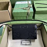 GUCCI Horsebit 1955 Jumbo GG Mini Bag Black 18 x 12 x 5cm - 4