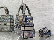DIOR Medium Lady D-Lite Bag Denim Multicolor Dior Jardin Magique Embroidery  - 4
