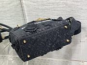 DIOR Medium Lady D-Lite Bag Black D-Lace Embroidery with 3D Macramé Effect - 6