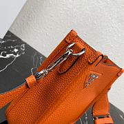 PRADA Leather Mini Shoulder Bag Papaya 20 x 19 x 6 cm - 6
