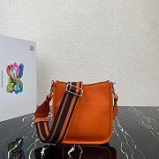 PRADA Leather Mini Shoulder Bag Papaya 20 x 19 x 6 cm - 4