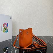 PRADA Leather Mini Shoulder Bag Papaya 20 x 19 x 6 cm - 2