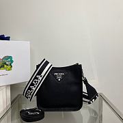 PRADA Leather Mini Shoulder Bag Black 20 x 19 x 6 cm - 1