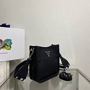 PRADA Leather Mini Shoulder Bag Black 20 x 19 x 6 cm - 5