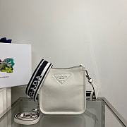 PRADA Leather Mini Shoulder Bag White 20 x 19 x 6 cm - 1