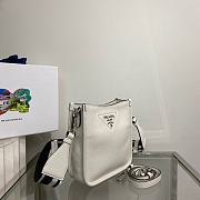PRADA Leather Mini Shoulder Bag White 20 x 19 x 6 cm - 5