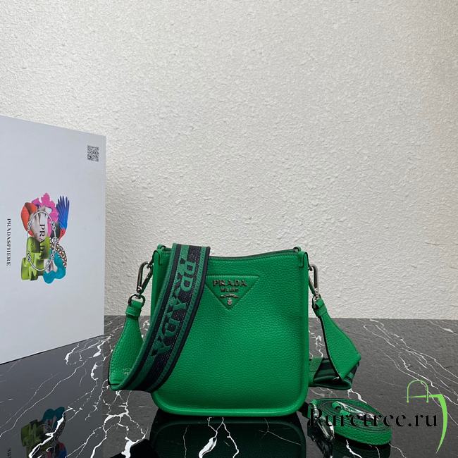 PRADA Leather Mini Shoulder Bag Green 20 x 19 x 6 cm - 1