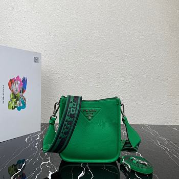 PRADA Leather Mini Shoulder Bag Green 20 x 19 x 6 cm