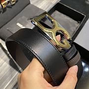 Dolce & Gabbana Belt Black Leather DG - 3