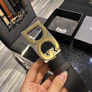Dolce & Gabbana Belt Black Leather DG - 5