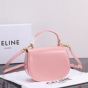CELINE Besace Triomphe In Shiny Calfskinlight Pink - 5