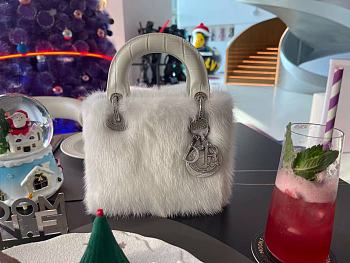 Dior Fluffy Diana Bag White RM355