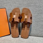 Hermes Oran Sandals Brown - 3