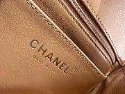 CHANEL Flap Bag With Top Handle Beige Size 20x9x13 cm - 2