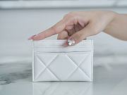 CHANEL 19 Small Flap Wallet Lambskin White - 5