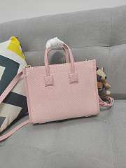 BURBERRY Freya Horseferry Canvas Top-handle Bag In Pink - 6