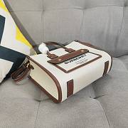 BURBERRY Freya Horseferry Canvas Top-handle Bag In Beige - 2
