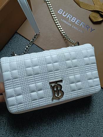 Burberry quilted Lola crossbody bag white silver hardware