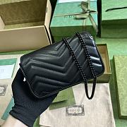 GUCCI | GG Marmont Belt Bag In Black 476433 Size 16.5x10x4.4 cm - 4