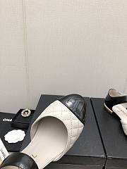 CHANEL | Plain Toe Enamel Tweed Blended Fabrics Bi In White & Black - 5
