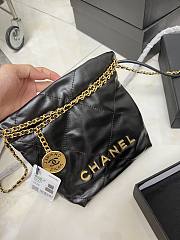 CHANEL|22 Hand Bag In Black Gold Hardware Size 20x18x6 cm - 3