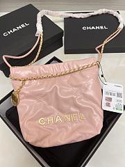 CHANEL|22 Hand Bag In Light Pink Gold Hardware Size 20x18x6 cm - 5