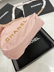 CHANEL|22 Hand Bag In Light Pink Gold Hardware Size 20x18x6 cm - 6