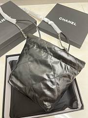 CHANEL|22 Hand Bag In Black Silver Hardware Size 20x18x6 cm - 5