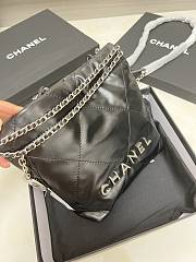 CHANEL|22 Hand Bag In Black Silver Hardware Size 20x18x6 cm - 4