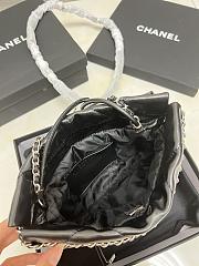 CHANEL|22 Hand Bag In Black Silver Hardware Size 20x18x6 cm - 6