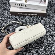 Dior Lady D-Joy Mini Bag White Lambskin size 16x9x5 cm - 6