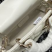 Dior Lady D-Joy Mini Bag White Lambskin size 16x9x5 cm - 2
