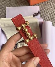 Hermes Belt In Red 2.4 cm 17136 - 1