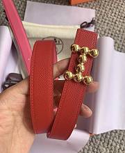 Hermes Belt In Red 2.4 cm 17136 - 3