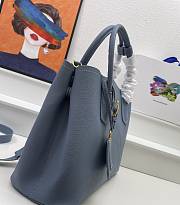 PRADA | Galleria Saffiano Blue Leather Large Bag Size 34x26x16 cm - 5