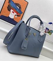 PRADA | Galleria Saffiano Blue Leather Large Bag Size 34x26x16 cm - 4