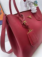 PRADA | Galleria Saffiano Red Leather Large Bag Size 34x26x16 cm - 6