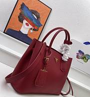 PRADA | Galleria Saffiano Red Leather Large Bag Size 34x26x16 cm - 5
