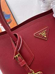PRADA | Galleria Saffiano Red Leather Large Bag Size 34x26x16 cm - 4