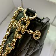 Dior Small Ammi Bag Black Supple Macrocannage Lambskin Size 28x16x22 cm - 4