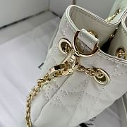 Dior Small Ammi Bag White Supple Macrocannage Lambskin Size 28x16x22 cm - 6