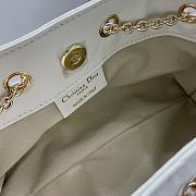 Dior Small Ammi Bag White Supple Macrocannage Lambskin Size 28x16x22 cm - 5