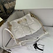 Dior Small Ammi Bag White Supple Macrocannage Lambskin Size 28x16x22 cm - 4