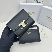 CELINE | Card Wallet In Black Size 11x10x5 cm  - 2
