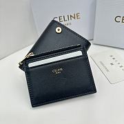 CELINE | Card Wallet In Black Size 11x10x5 cm  - 3