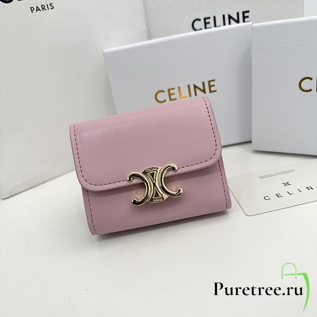 CELINE | Card Wallet In Pink Size 11x10x5 cm - 1